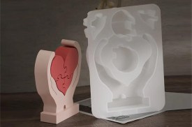 Molde silicona rompecabeza corazon San Valentin